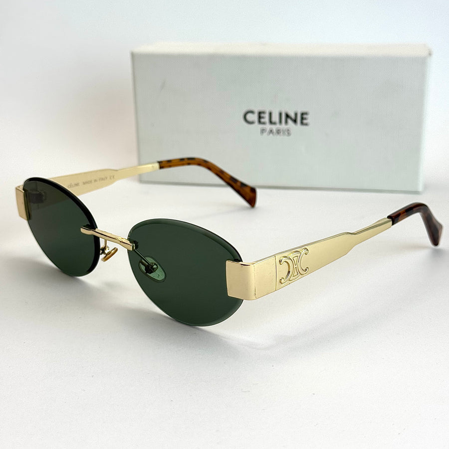 Celine Oval Edge – Gold Green