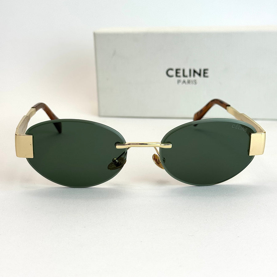 Celine Oval Edge – Gold Green