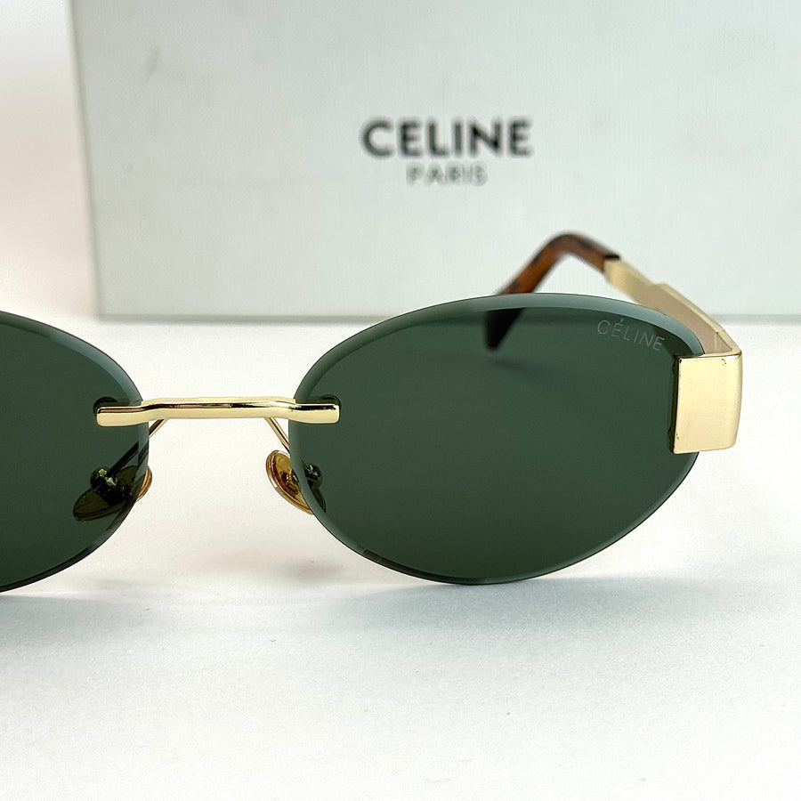 Celine Oval Edge – Gold Green