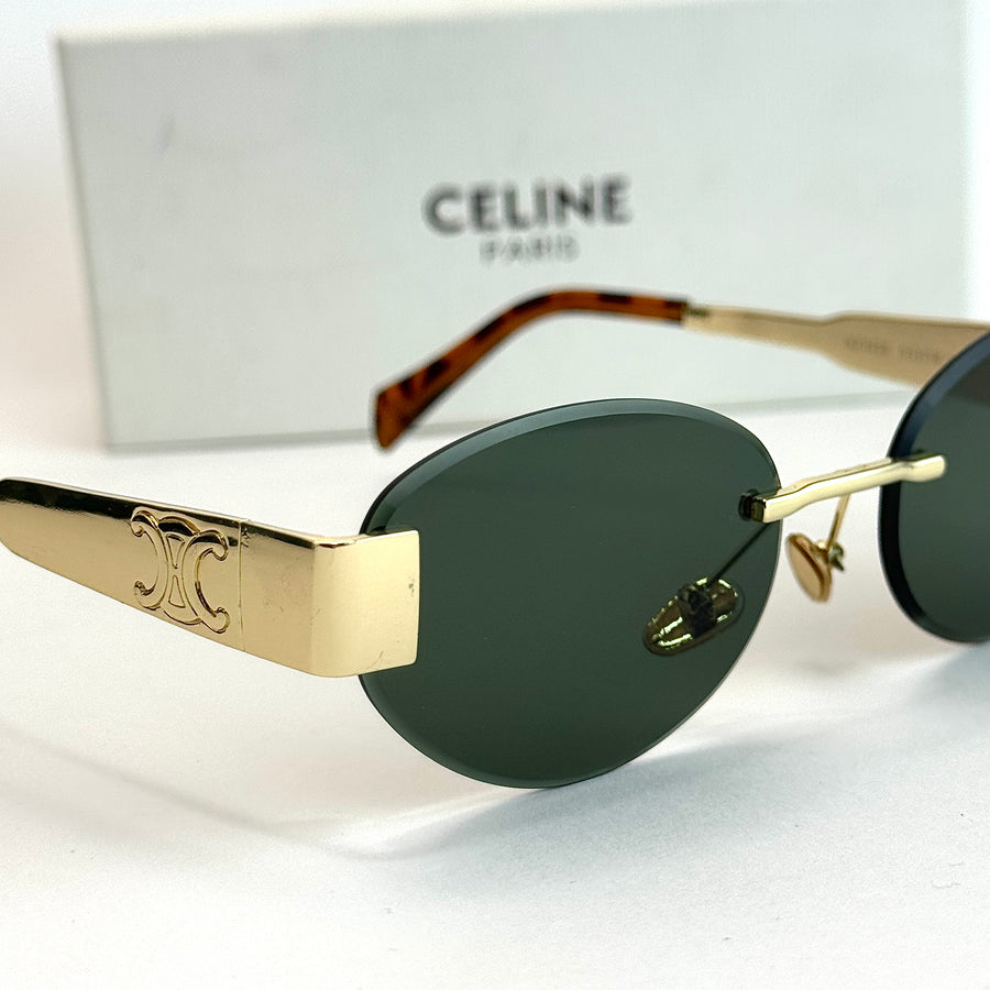 Celine Oval Edge – Gold Green