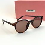 Miu Miu Classic Round – Tortoise Brown