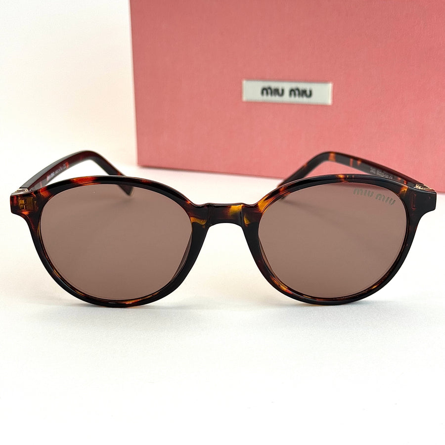 Miu Miu Classic Round – Tortoise Brown
