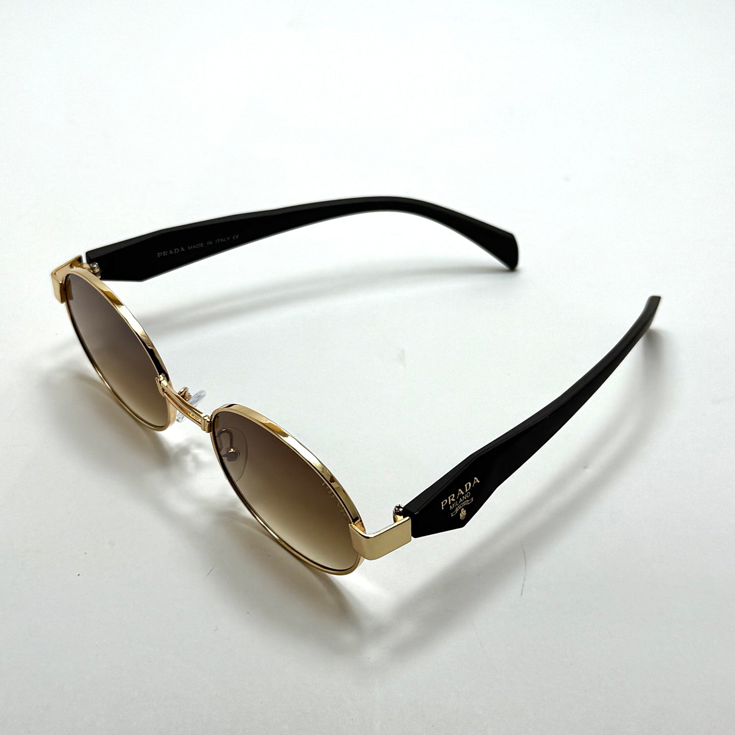 Prada Milano Classic Round – Gold Brown