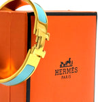Hermès Clic H – Gold Blue