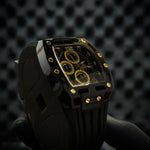 Naviforce Skeleton Chronograph Watch – Black Gold