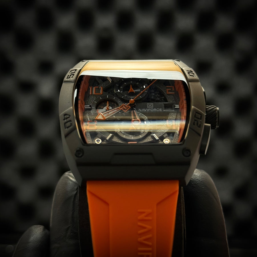Naviforce Inferno Rubber Chronograph - Orange Black
