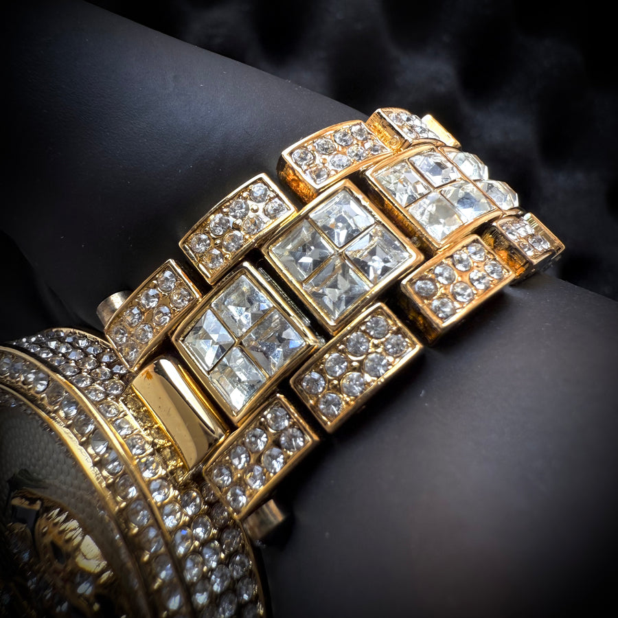 Miss Fox Leopard Crystal Watch - Crystal Clear (for her)