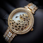 Miss Fox Leopard Crystal Watch - Crystal Clear (for her)