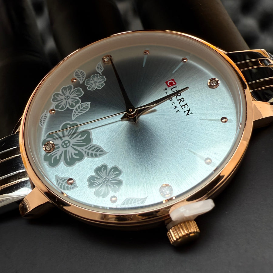 Curren Blanche Floral Watch - Rose Gold (for her)