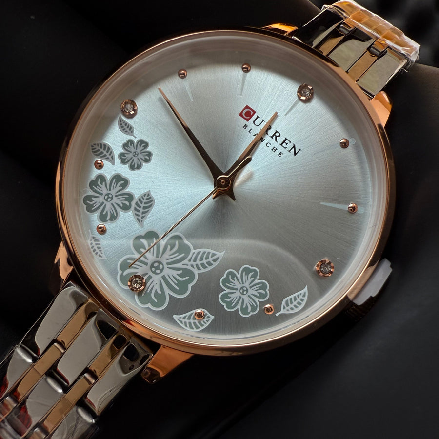 Curren Blanche Floral Watch - Rose Gold (for her)