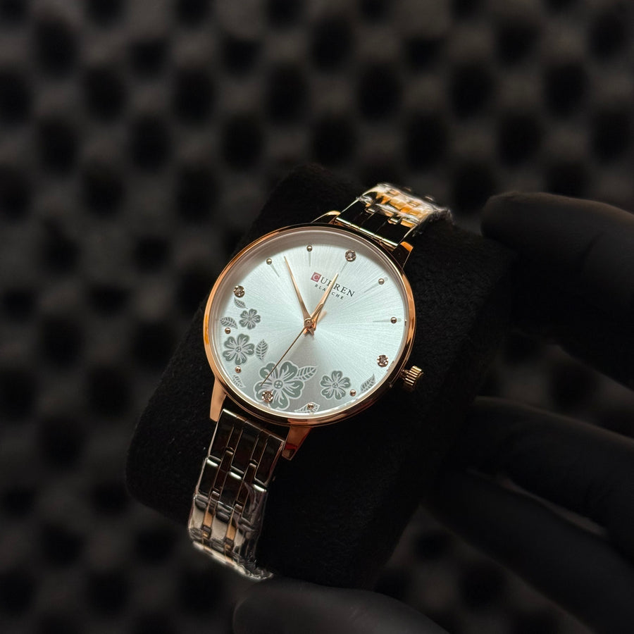 Curren Blanche Floral Watch - Rose Gold (for her)