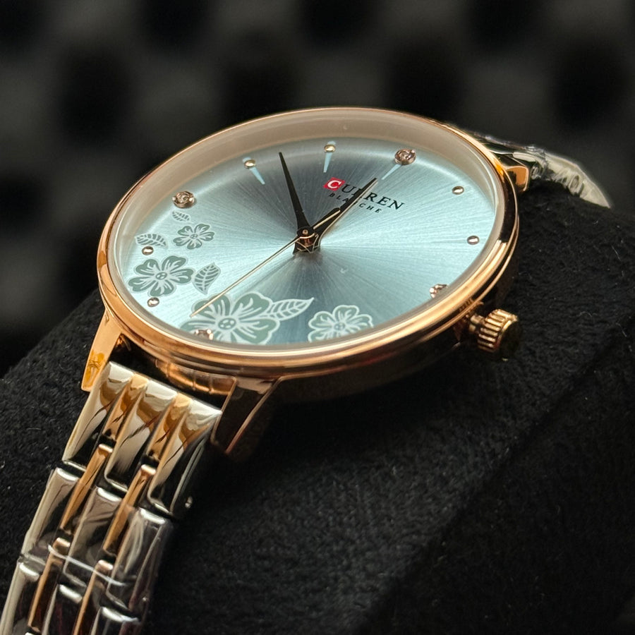 Curren Blanche Floral Watch - Rose Gold (for her)