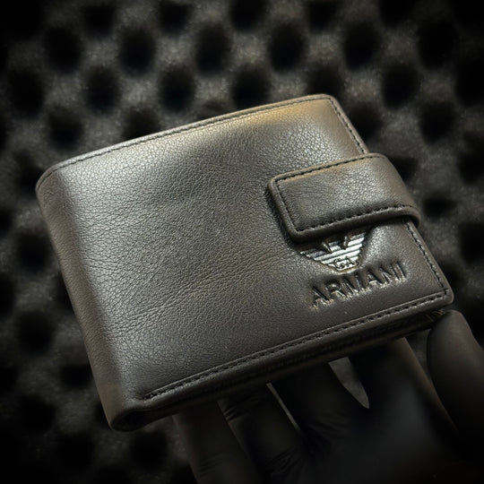EA Leather Wallet - Black