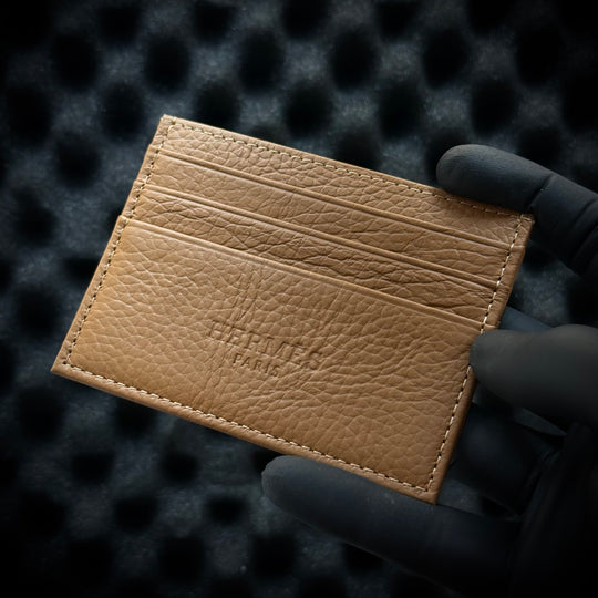 Hermès Paris Leather Card Holder - Black