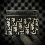 DIOR Oblique Card Holder - White Black