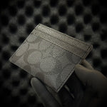 Coach Signature Card Holder - Black