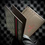 GG Stripe Wallet - Grey