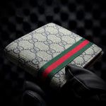 GG Stripe Wallet - Grey